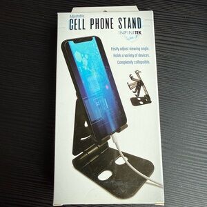 InfiniTEK Adjustable Cell Phone Stand - Black